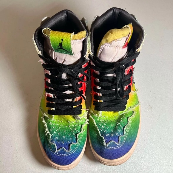 Air Jordan 1 Retro High J Balvin Pre-Owned Sz 8.5 NO BOX - Picture 2 of 13